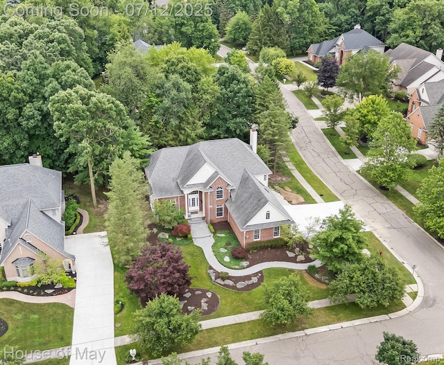 4743 S Ridge Dr, West Bloomfield, MI 48323 - view from above of property