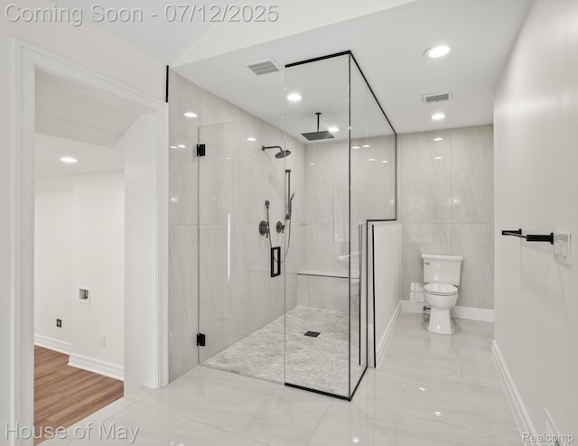 4743 S Ridge Dr, West Bloomfield, MI 48323 - bathroom with a shower stall and recessed lighting