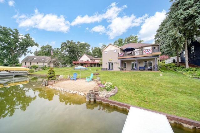 11259 Baker Rd, Jerome, MI 49249 - dock with a yard and a water view