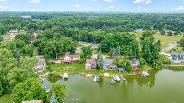 11259 Baker Rd, Jerome, MI 49249 - aerial overview of property's location featuring a forest and a nearby body of water