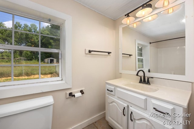 9583 E 5 Mile Rd, Big Rapids, MI 49307 - bathroom featuring vanity and tile patterned floors