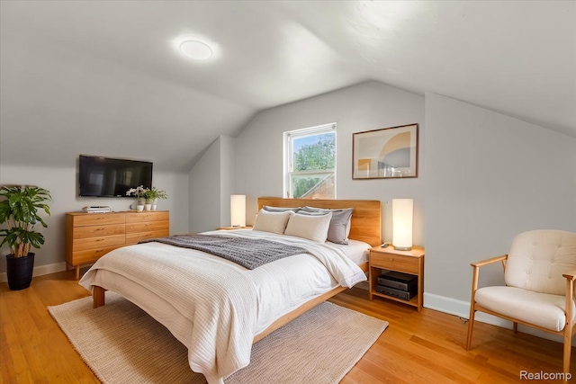 11110 Wayburn St, Grosse Pointe, MI 48224 - bedroom with lofted ceiling and light wood-type flooring