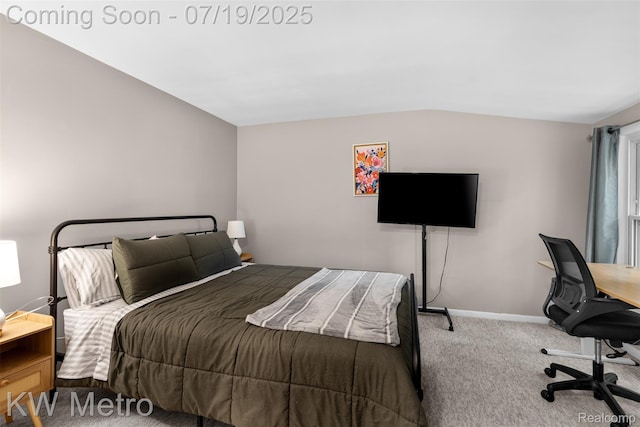 972 Goodale Ave, Clawson, MI 48017 - carpeted bedroom featuring lofted ceiling and a desk