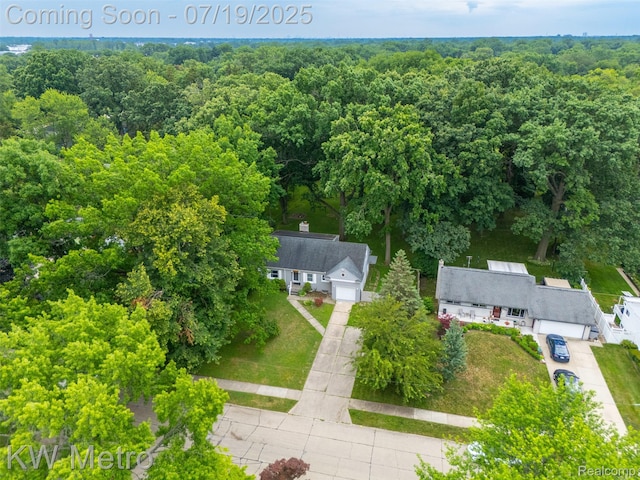 972 Goodale Ave, Clawson, MI 48017 - drone / aerial view of a heavily wooded area