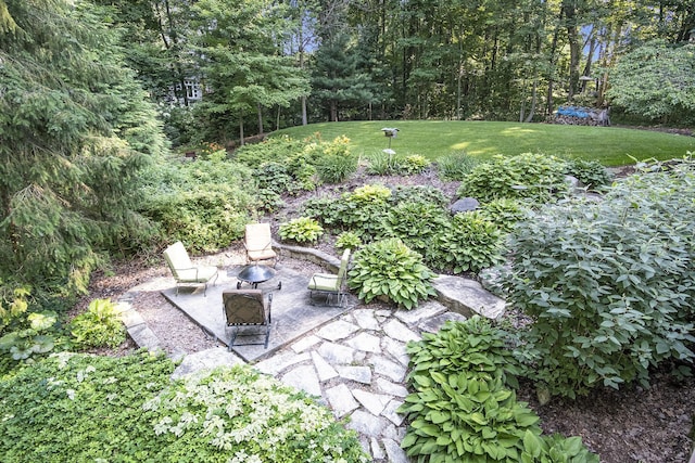 7751 Austinridge Dr SE, Caledonia, MI 49316 - view of grassy yard featuring a patio and a fire pit