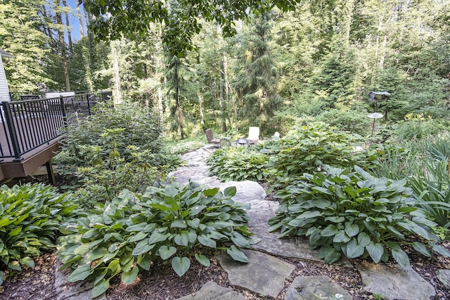 7751 Austinridge Dr SE, Caledonia, MI 49316 - view of yard featuring a wooded view