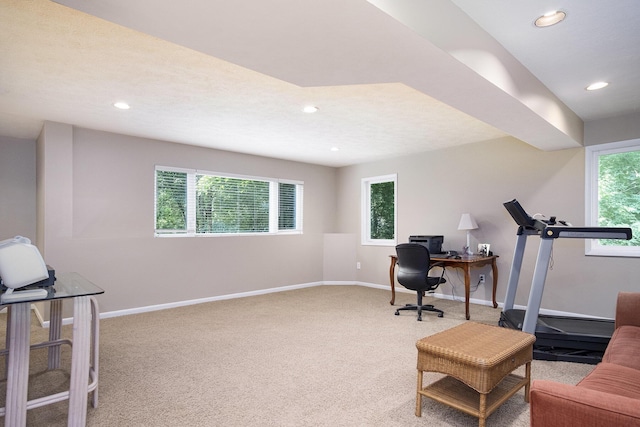 7751 Austinridge Dr SE, Caledonia, MI 49316 - office area with light colored carpet and recessed lighting