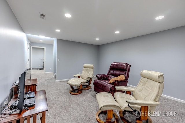 6340 Cannon Highlands Dr NE, Belmont, MI 49306 - living area with carpet flooring and recessed lighting