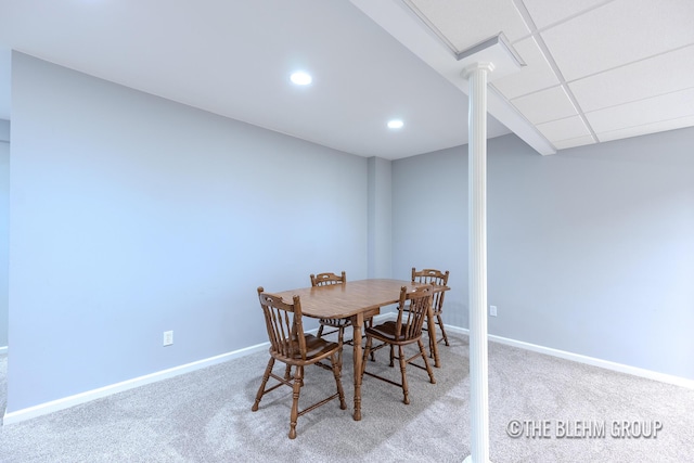6340 Cannon Highlands Dr NE, Belmont, MI 49306 - carpeted dining room featuring recessed lighting and baseboards