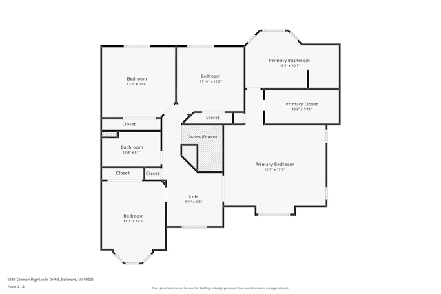 6340 Cannon Highlands Dr NE, Belmont, MI 49306 - view of floor plan / room layout