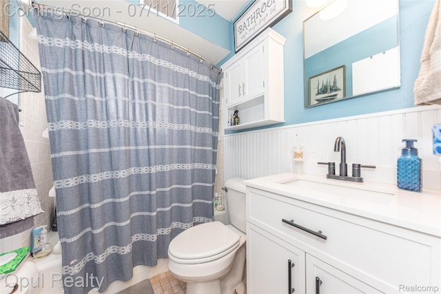 205 Shotka St, Westland, MI 48186 - bathroom featuring vanity and wainscoting