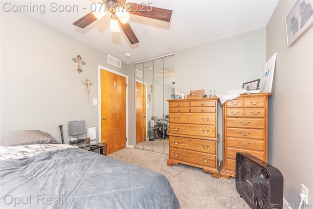 205 Shotka St, Westland, MI 48186 - carpeted bedroom featuring ceiling fan and a closet