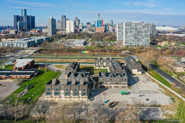 1087 Hampton Cir Unit 55, Detroit, MI 48207 - bird's eye view of city skyline