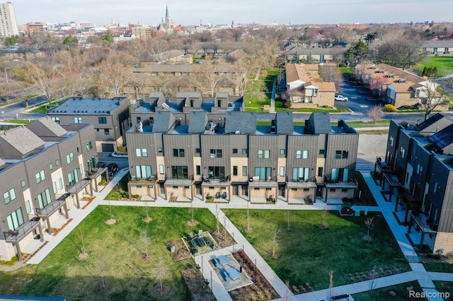 1087 Hampton Cir Unit 55, Detroit, MI 48207 - aerial perspective of suburban area