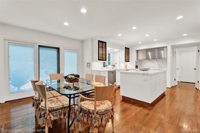 4768 Wendrick Dr, West Bloomfield, MI 48323 - dining space featuring light wood-style floors and recessed lighting