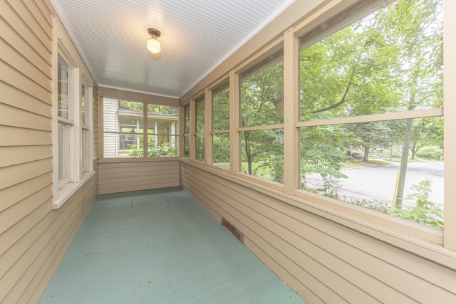 501 W Mosley St, Ann Arbor, MI 48103 - unfurnished sunroom featuring wood walls