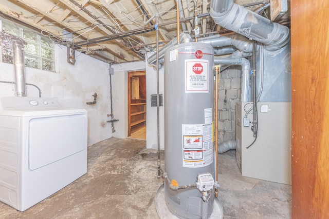 501 W Mosley St, Ann Arbor, MI 48103 - below grade area with washer / clothes dryer and water heater