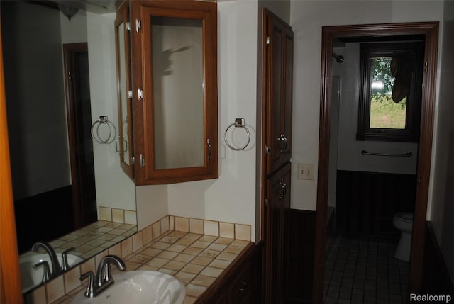4785 Mayer Rd, China, MI 48054 - bathroom with vanity and tile patterned floors