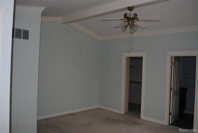 4785 Mayer Rd, China, MI 48054 - unfurnished bedroom with carpet floors, crown molding, and a spacious closet