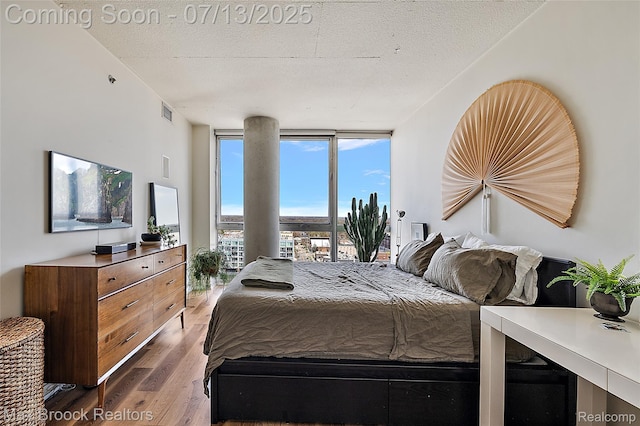 432 S Washington Ave Unit 1402, Royal Oak, MI 48067 - bedroom with wood finished floors and a textured ceiling