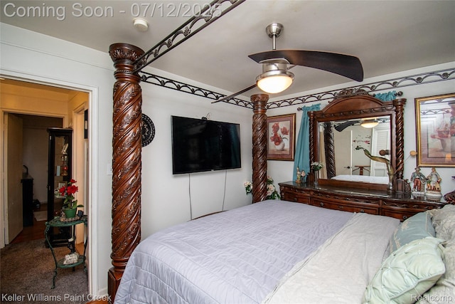 20310 Burt Rd, Detroit, MI 48219 - bedroom with carpet floors and a ceiling fan