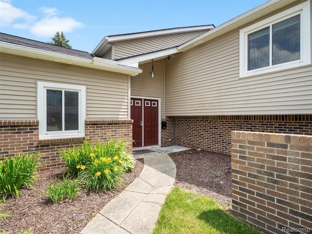 890 Darwin Place Ct, Rochester Hills, MI 48307 - doorway to property featuring brick siding
