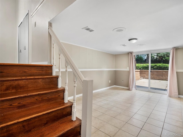 890 Darwin Place Ct, Rochester Hills, MI 48307 - stairs with tile patterned floors and baseboards