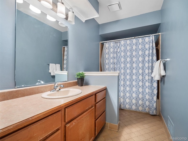 890 Darwin Place Ct, Rochester Hills, MI 48307 - bathroom with vanity and curtained shower