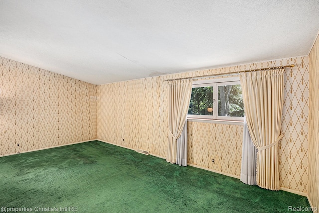 1014 Key W Dr, Clawson, MI 48017 - unfurnished room with carpet, a textured ceiling, and wood walls