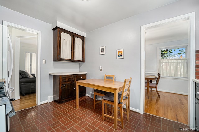 20874 Woodmont St, Harper Woods, MI 48225 - dining room with brick floors