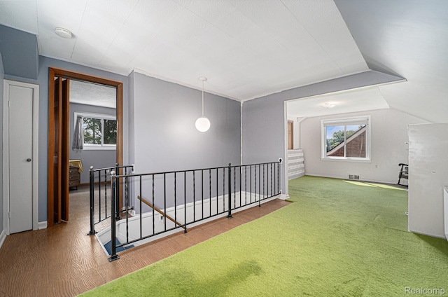 20874 Woodmont St, Harper Woods, MI 48225 - corridor featuring an upstairs landing and wood finished floors