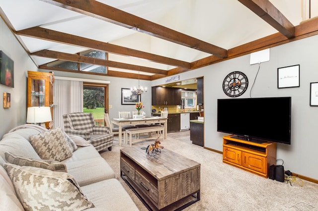 859 Foxboro Rd, Saginaw, MI 48638 - living area with a chandelier and light colored carpet
