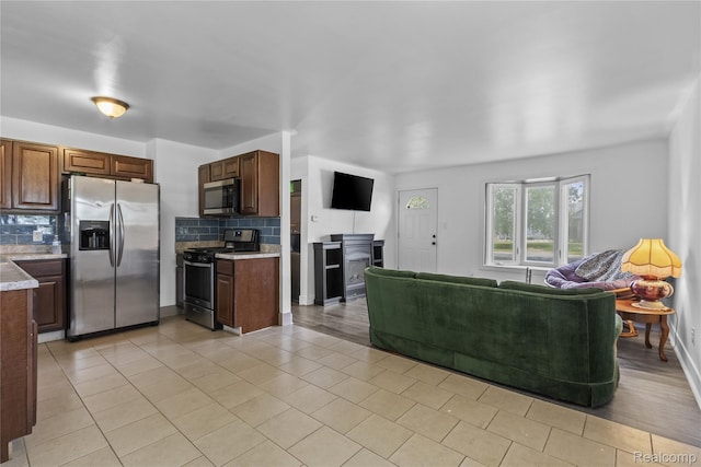 6329 Loraine St, Romulus, MI 48174 - living room with light tile patterned floors