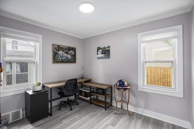 1018 S Stephenson Hwy, Royal Oak, MI 48067 - office featuring light wood finished floors, healthy amount of natural light, and ornamental molding
