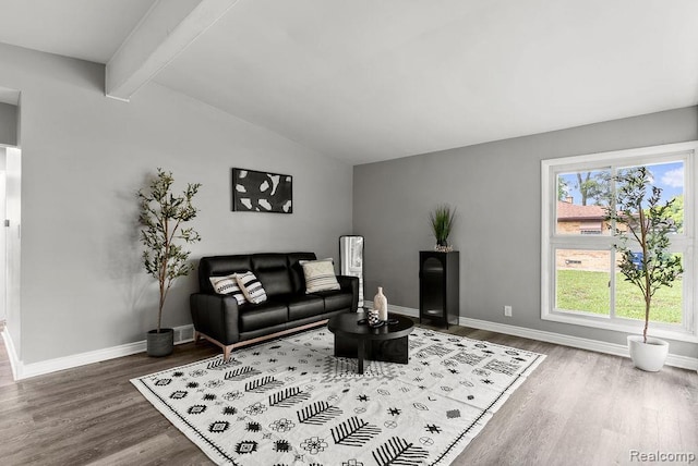 3818 Wisner St, Flint, MI 48504 - living area featuring wood finished floors and baseboards