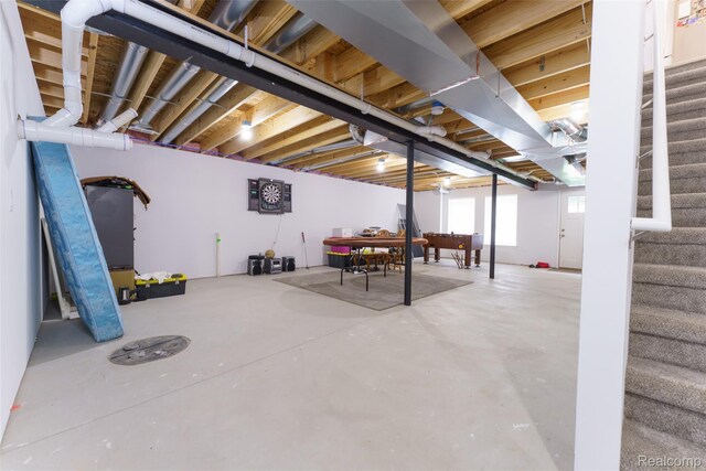 11879 Secluded Ridge Dr, Byron, MI 48418 - basement featuring stairs