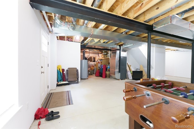 11879 Secluded Ridge Dr, Byron, MI 48418 - below grade area featuring water heater and heating unit