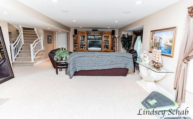 13025 Shaner Ave NE, Cedar Springs, MI 49319 - carpeted bedroom with baseboards and recessed lighting