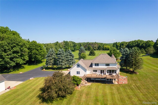 6728 Bowers Rd, Imlay City, MI 48444 - view of subject property with a heavily wooded area