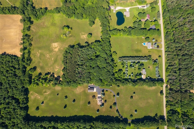 6728 Bowers Rd, Imlay City, MI 48444 - aerial view of property's location with property parcel outlined