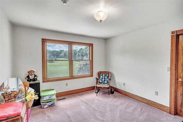 6728 Bowers Rd, Imlay City, MI 48444 - sitting room featuring carpet and baseboards