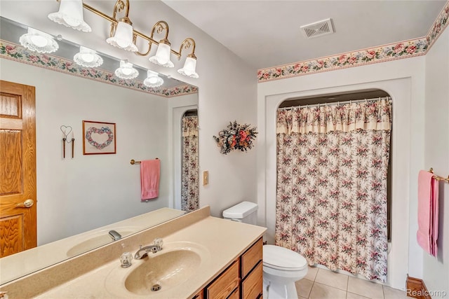 6728 Bowers Rd, Imlay City, MI 48444 - full bath with vanity, tile patterned floors, and curtained shower