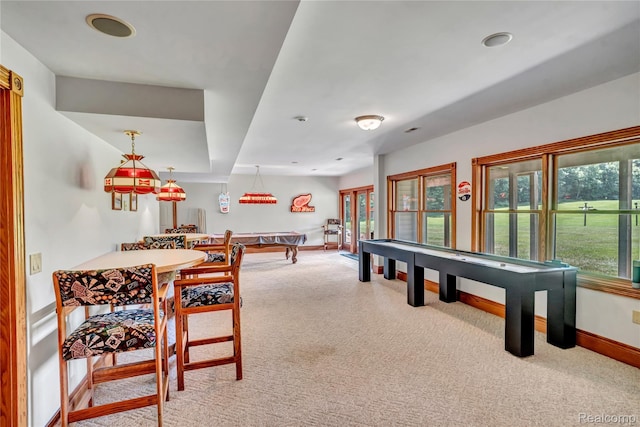 6728 Bowers Rd, Imlay City, MI 48444 - playroom featuring light carpet and pool table