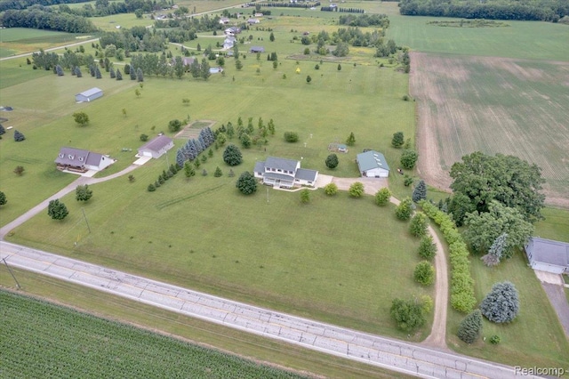 1647 Higley Rd, Lapeer, MI 48446 - aerial overview of property's location with rural landscape and abundant farmland