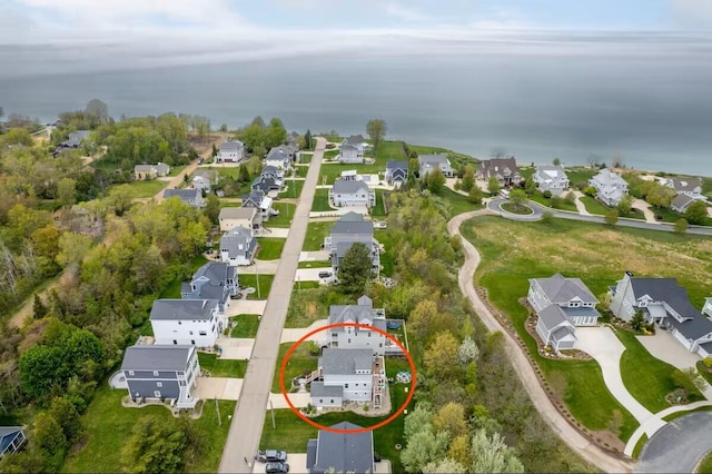 7229 Lakeview Ave, South Haven, MI 49090 - aerial overview of property's location with nearby suburban area and a large body of water
