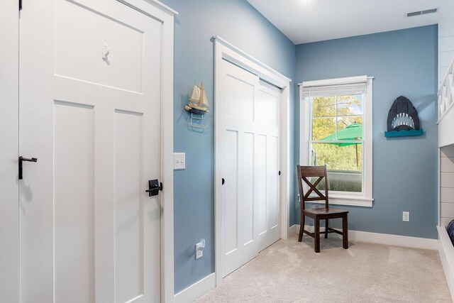 7229 Lakeview Ave, South Haven, MI 49090 - foyer entrance with carpet and baseboards