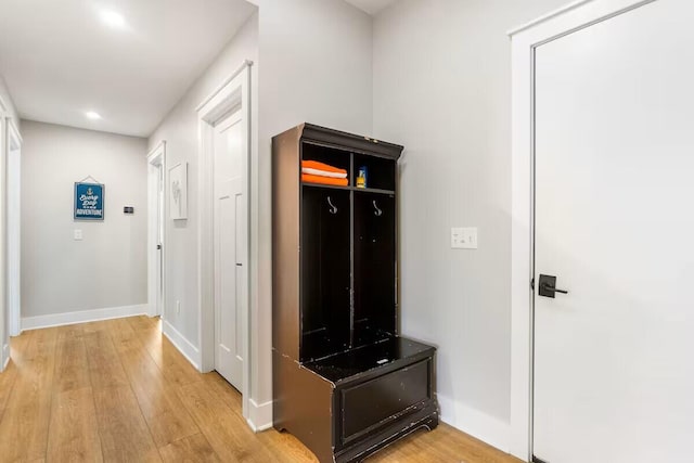 7229 Lakeview Ave, South Haven, MI 49090 - mudroom featuring light wood-style floors and recessed lighting