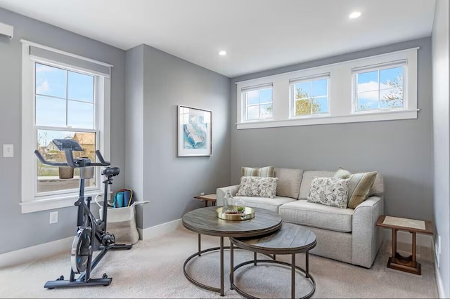7229 Lakeview Ave, South Haven, MI 49090 - living area with carpet floors and recessed lighting