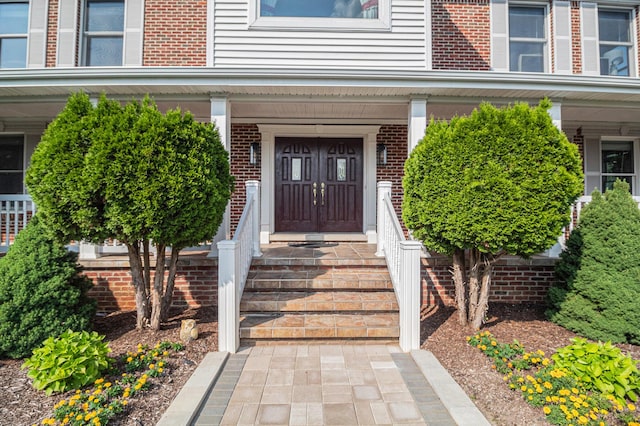 8411 Reese Ln, Ann Arbor, MI 48103 - property entrance featuring brick siding