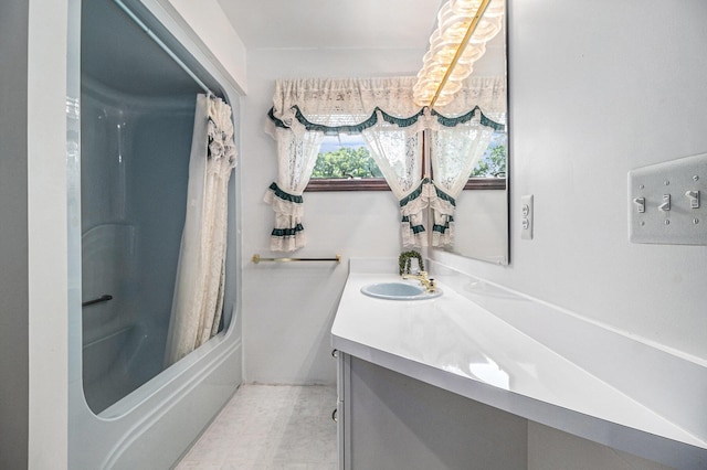 8411 Reese Ln, Ann Arbor, MI 48103 - full bath featuring vanity and shower / bathtub combination with curtain